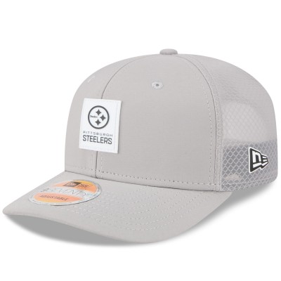 Бейсболка Pittsburgh Steelers New Era Gray 2025 Sideline 9SEVENTY