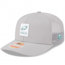 Бейсболка Philadelphia Eagles New Era Gray 2025 Sideline 9SEVENTY
