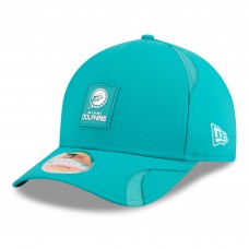 Бейсболка Miami Dolphins New Era Aqua 2025 Sideline Throwback M-Crown 9FORTY