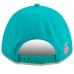Бейсболка Miami Dolphins New Era Aqua 2025 Sideline Throwback M-Crown 9FORTY