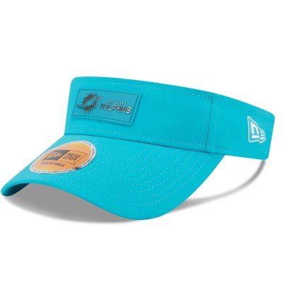 Miami Dolphins New Era Aqua 2025 Sideline Visor