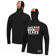 Толстовка Chicago Bears New Era Black Functional Fandom Balaclava Helmet Stripe Tri-Blend