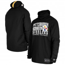 Толстовка Pittsburgh Steelers New Era Black Functional Fandom Balaclava Helmet Stripe Tri-Blend