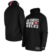 Толстовка San Francisco 49ers New Era Black Functional Fandom Balaclava Helmet Stripe Tri-Blend