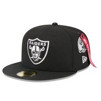 Бейсболка Las Vegas Raiders New Era x Alpha Industries Black 59FIFTY