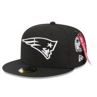 Бейсболка New England Patriots New Era x Alpha Industries Black 59FIFTY