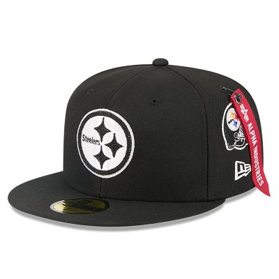 Бейсболка Pittsburgh Steelers New Era x Alpha Industries Black 59FIFTY