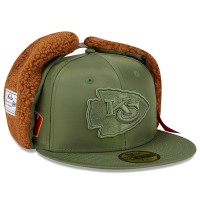 Бейсболка Kansas City Chiefs New Era x Alpha Industries Olive Dog Ears 59FIFTY