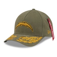 Бейсболка Los Angeles Chargers New Era x Alpha Industries Olive A-Frame 9FORTY