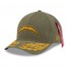 Бейсболка Los Angeles Chargers New Era x Alpha Industries Olive A-Frame 9FORTY