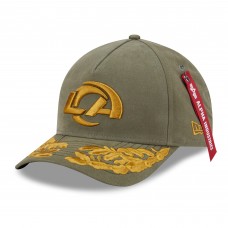 Бейсболка Los Angeles Rams New Era x Alpha Industries A-Frame 9FORTY - Olive Бейсболка Los Angeles Rams New Era x Alpha Industries A-Frame 9FORTY - Olive