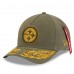 Бейсболка Pittsburgh Steelers New Era x Alpha Industries Olive A-Frame 9FORTY