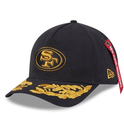 Бейсболка San Francisco 49ers New Era x Alpha Industries Black A-Frame 9FORTY