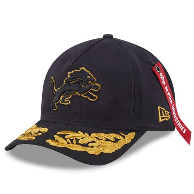 Бейсболка Detroit Lions New Era x Alpha Industries Black A-Frame 9FORTY