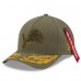 Бейсболка Detroit Lions New Era x Alpha Industries Olive A-Frame 9FORTY
