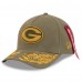 Бейсболка Green Bay Packers New Era x Alpha Industries Olive A-Frame 9FORTY