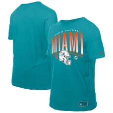 Miami Dolphins New Era Aqua Combine Authentic Training Throwback T-Shirt Miami Dolphins New Era Aqua Combine Authentic Training Throwback T-Shirt