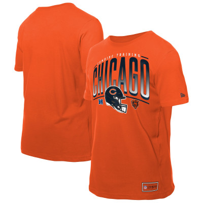 Футболка Chicago Bears New Era Orange Combine Authentic Helmet