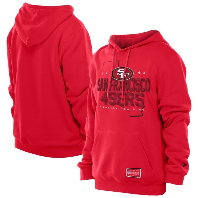San Francisco 49ers New Era Scarlet Combine Authentic Local State Throwback Hoodie