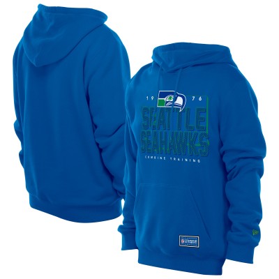 Seattle Seahawks New Era Royal Combine Authentic Local State Throwback Hoodie