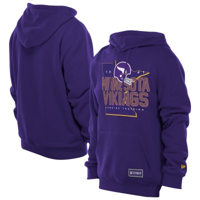Minnesota Vikings New Era Purple Combine Authentic Local State Throwback Hoodie