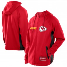 Kansas City Chiefs New Era Red Combine Authentic Raglan Scuba Full-Zip Hoodie