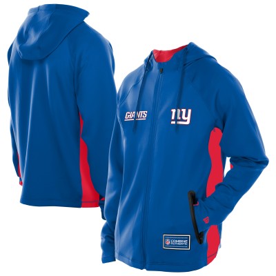 New York Giants New Era Royal Combine Authentic Raglan Scuba Full-Zip Hoodie