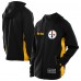 Pittsburgh Steelers New Era Black Combine Authentic Raglan Scuba Full-Zip Hoodie Pittsburgh Steelers New Era Black Combine Authentic Raglan Scuba Full-Zip Hoodie