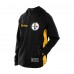 Pittsburgh Steelers New Era Black Combine Authentic Raglan Scuba Full-Zip Hoodie