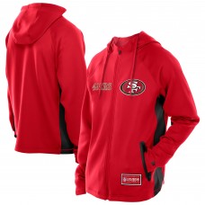 San Francisco 49ers New Era Scarlet Combine Authentic Raglan Scuba Full-Zip Hoodie San Francisco 49ers New Era Scarlet Combine Authentic Raglan Scuba Full-Zip Hoodie