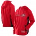 San Francisco 49ers New Era Scarlet Combine Authentic Raglan Scuba Full-Zip Hoodie