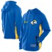 Los Angeles Rams New Era Combine Authentic Raglan Scuba Full-Zip Hoodie - Royal