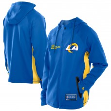 Los Angeles Rams New Era Combine Authentic Raglan Scuba Full-Zip Hoodie - Royal