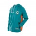 Miami Dolphins New Era Aqua Combine Authentic Raglan Scuba Full-Zip Hoodie