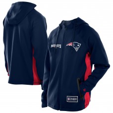 New England Patriots New Era Navy Combine Authentic Raglan Scuba Full-Zip Hoodie