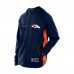 Толстовка на молнии Denver Broncos New Era Navy Combine Authentic Raglan Scuba