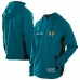 Jacksonville Jaguars New Era Teal Combine Authentic Raglan Scuba Full-Zip Hoodie