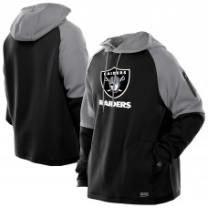 Las Vegas Raiders New Era Black Combine Authentic Color Block Raglan Pullover Hoodie