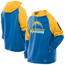 Los Angeles Chargers New Era Powder Blue Combine Authentic Color Block Raglan Pullover Hoodie
