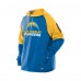 Los Angeles Chargers New Era Powder Blue Combine Authentic Color Block Raglan Pullover Hoodie