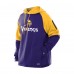 Minnesota Vikings New Era Purple Combine Authentic Color Block Raglan Pullover Hoodie