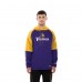 Minnesota Vikings New Era Purple Combine Authentic Color Block Raglan Pullover Hoodie