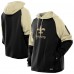 New Orleans Saints New Era Black Combine Authentic Color Block Raglan Pullover Hoodie