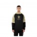New Orleans Saints New Era Black Combine Authentic Color Block Raglan Pullover Hoodie