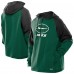 New York Jets New Era Green Combine Authentic Color Block Raglan Pullover Hoodie New York Jets New Era Green Combine Authentic Color Block Raglan Pullover Hoodie