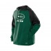 New York Jets New Era Green Combine Authentic Color Block Raglan Pullover Hoodie