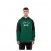 New York Jets New Era Green Combine Authentic Color Block Raglan Pullover Hoodie