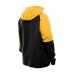 Pittsburgh Steelers New Era Black Combine Authentic Color Block Raglan Pullover Hoodie