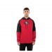 San Francisco 49ers New Era Scarlet Combine Authentic Color Block Raglan Pullover Hoodie