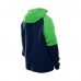 Seattle Seahawks New Era College Navy Combine Authentic Color Block Raglan Pullover Hoodie